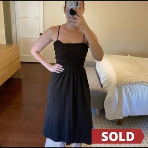 H&M Smocked Brown Dress